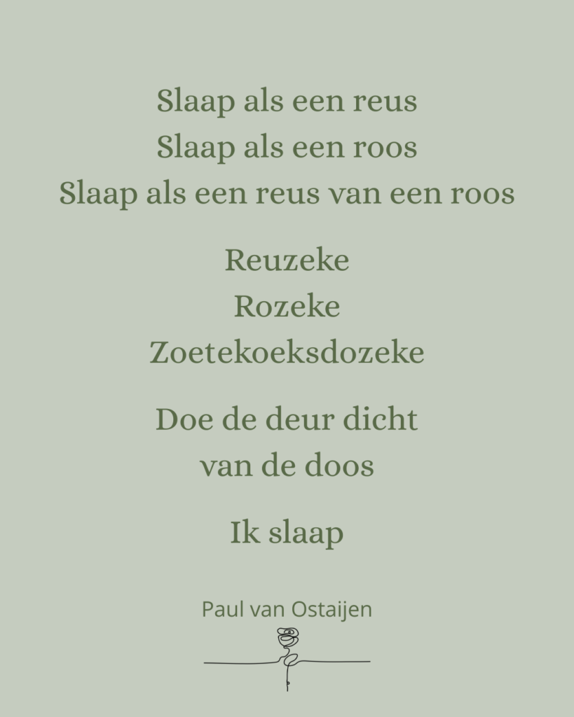 slaap als een reus gedicht